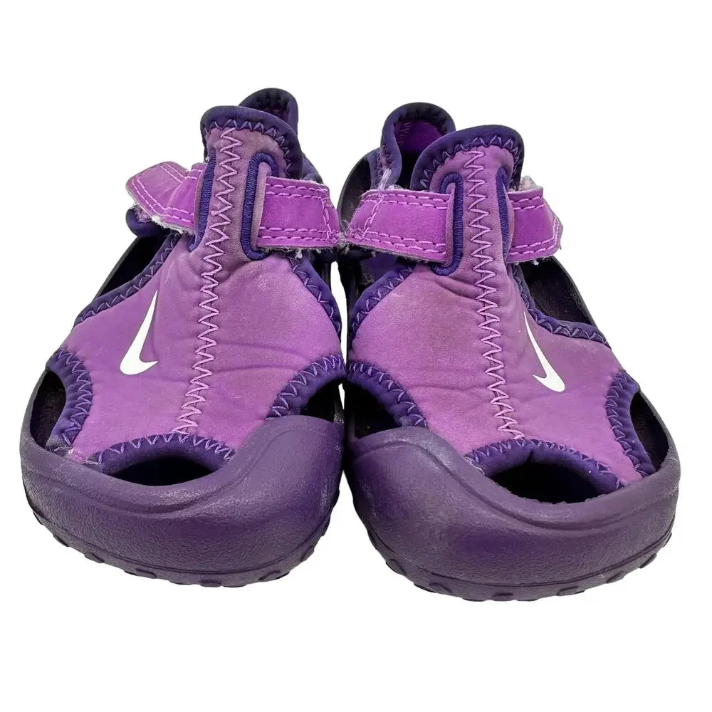 Nike Girl's size: 7C Water Beach Sandal Shoes Kids Sunray Purple